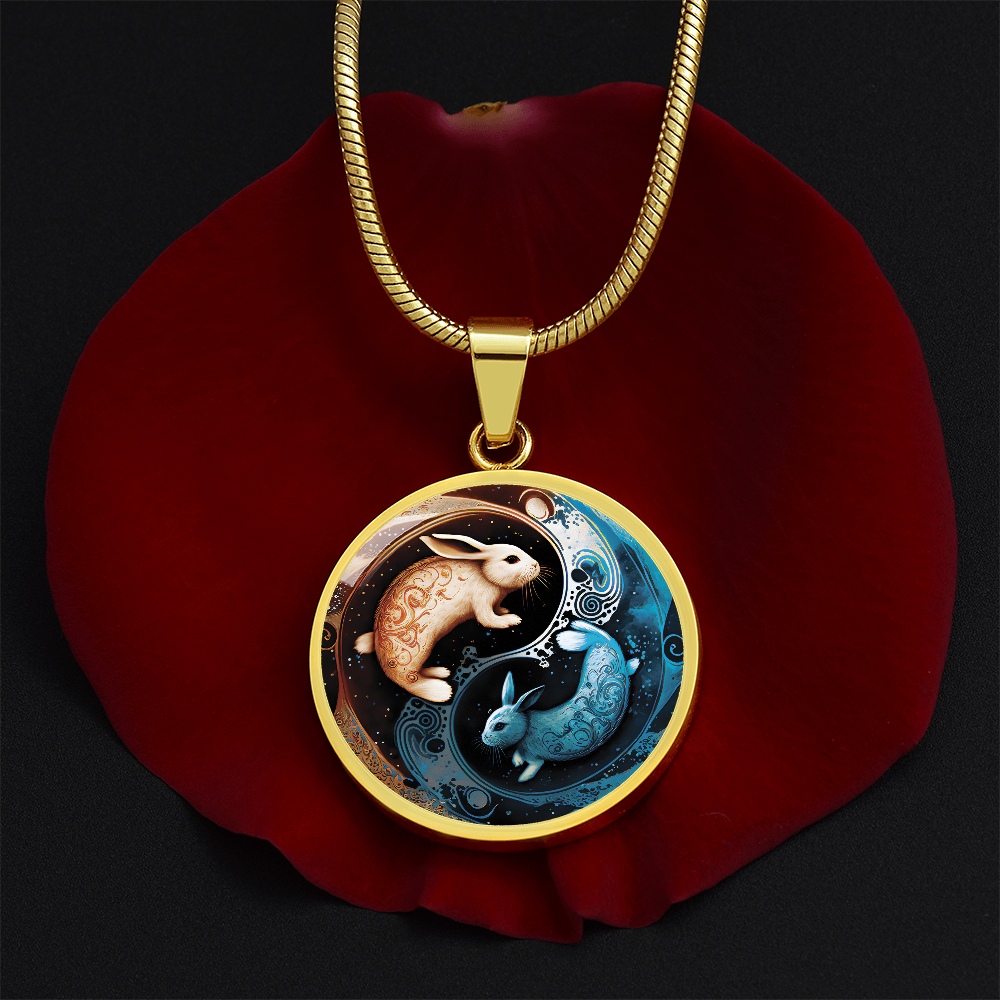 Yin Yang Rabbit Necklace
