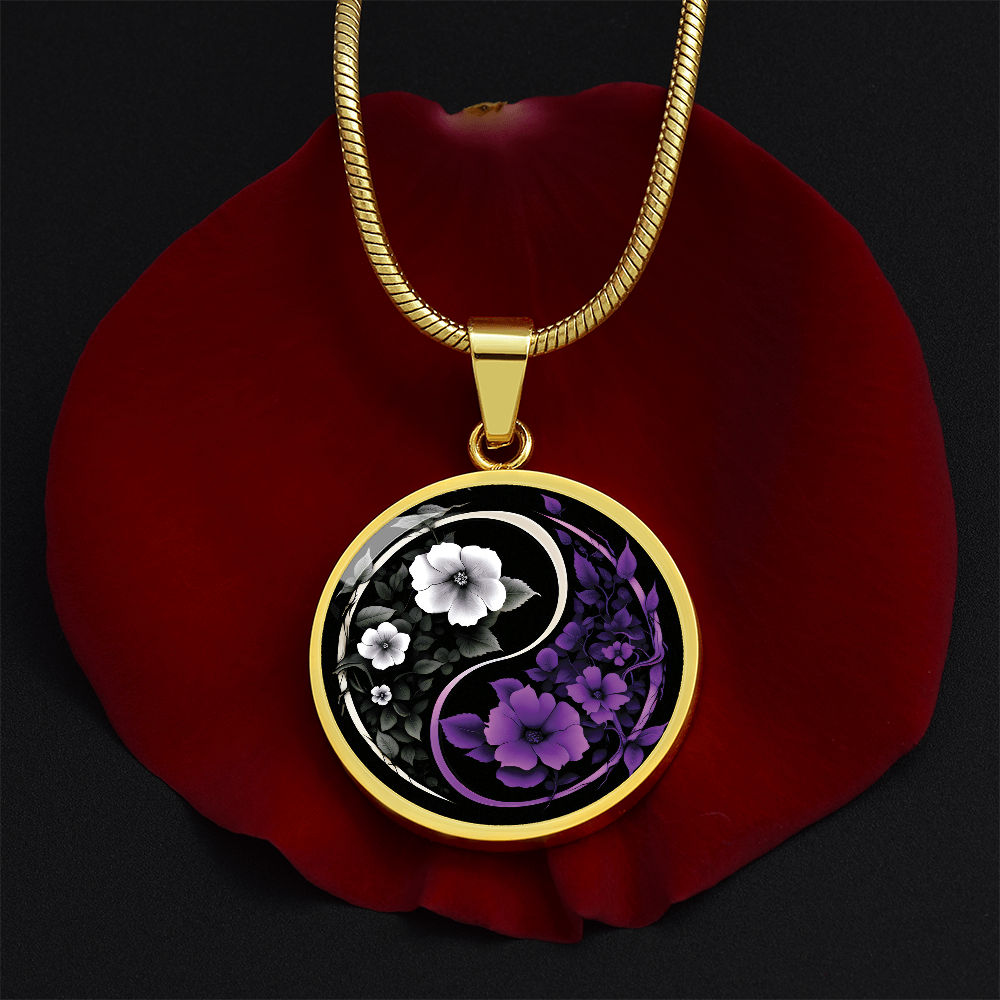 Violet Yin Yang Necklace