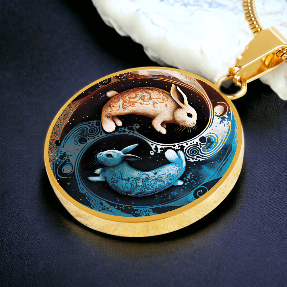 Yin Yang Rabbit Necklace