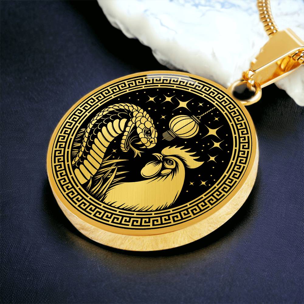 Rooster and Snake Necklace