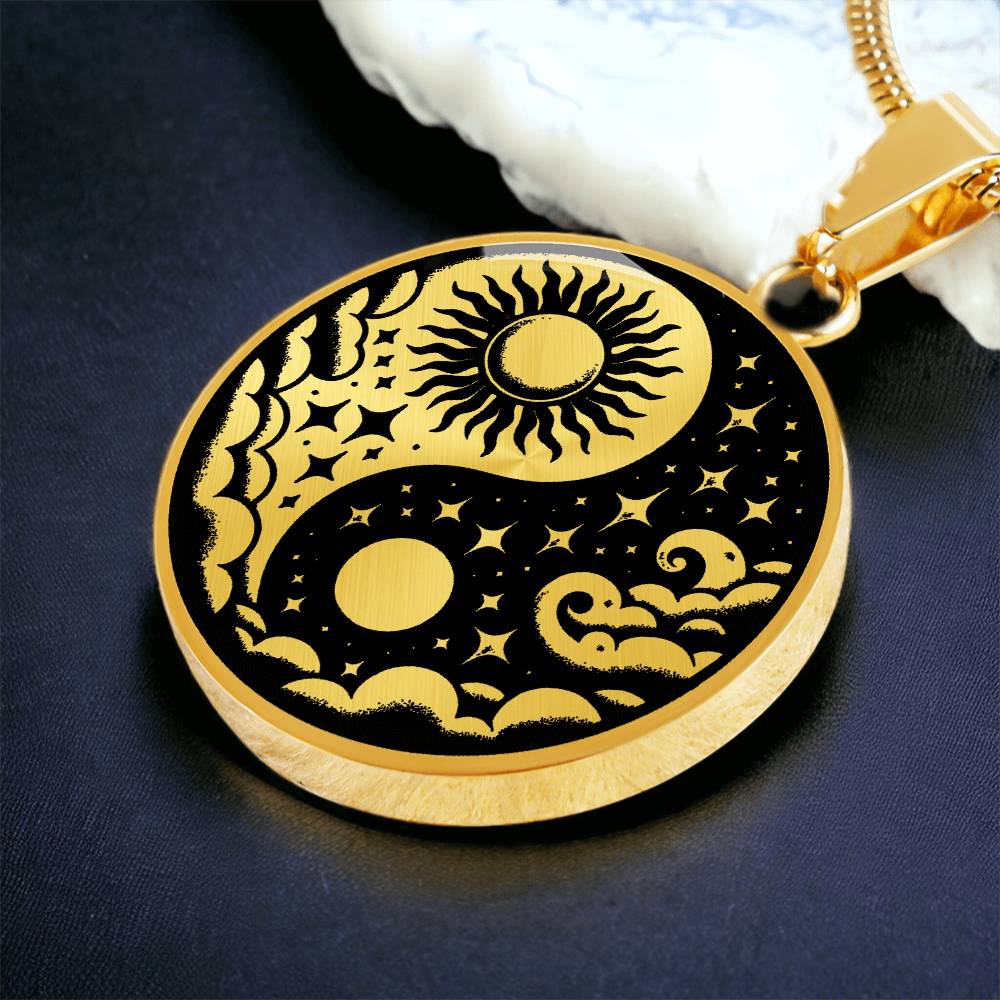 Sun and Moon Necklace, Yin Yang Jewelry