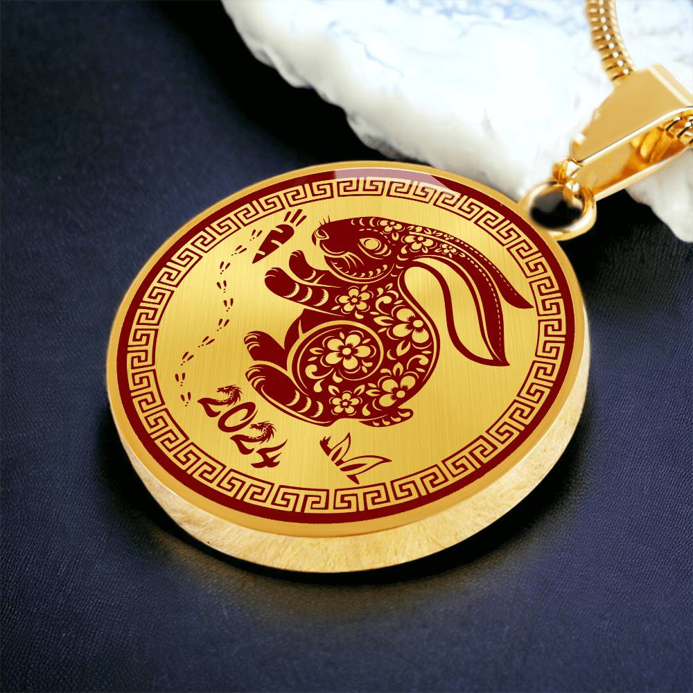Gold Rabbit Necklace Pendant