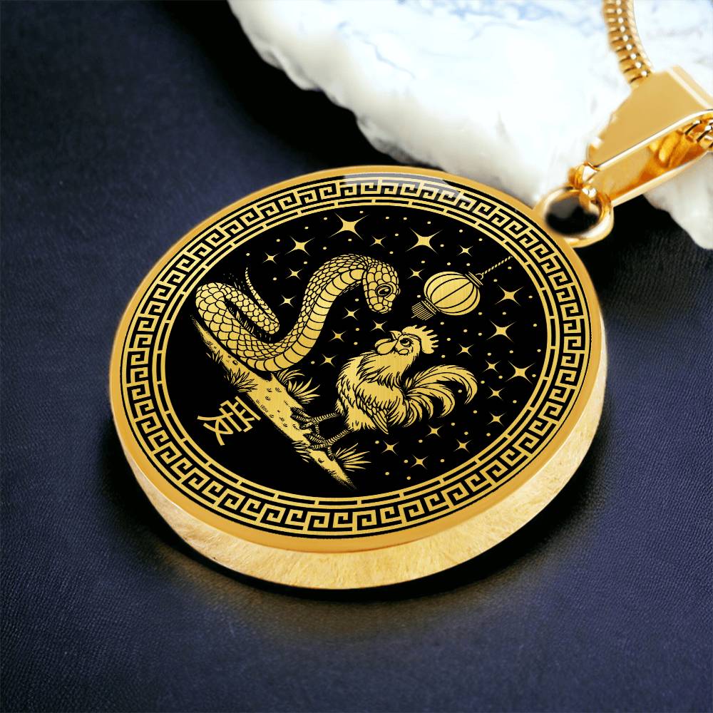 Rooster and Snake Necklace