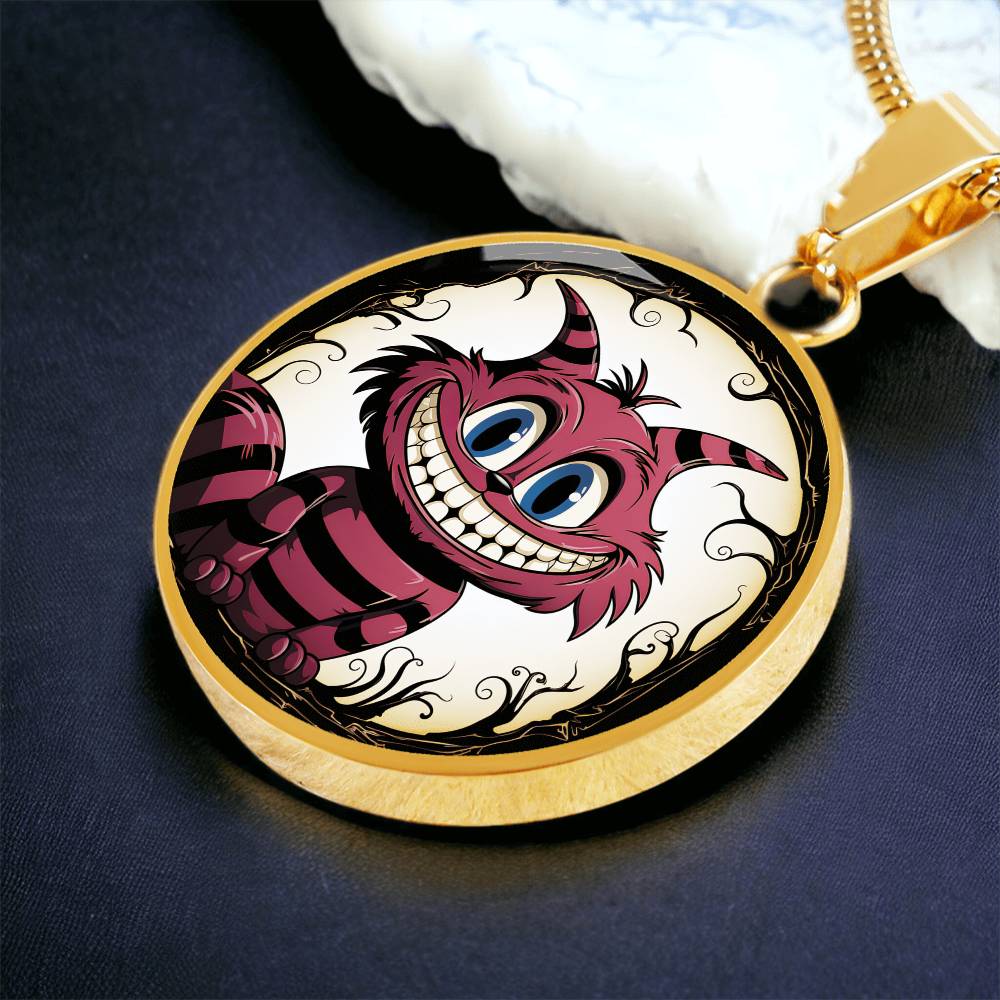 Cheshire Cat Necklace For Women or Men - Personalized Cheshire Cat Pendant Necklace For Her or Him - Cheshire Cat Jewelry Gift For Halloween