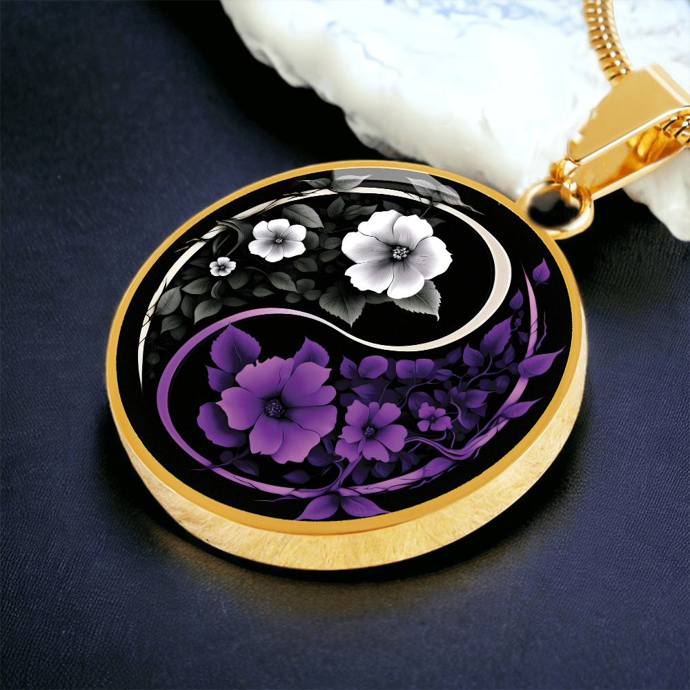 Violet Yin Yang Necklace