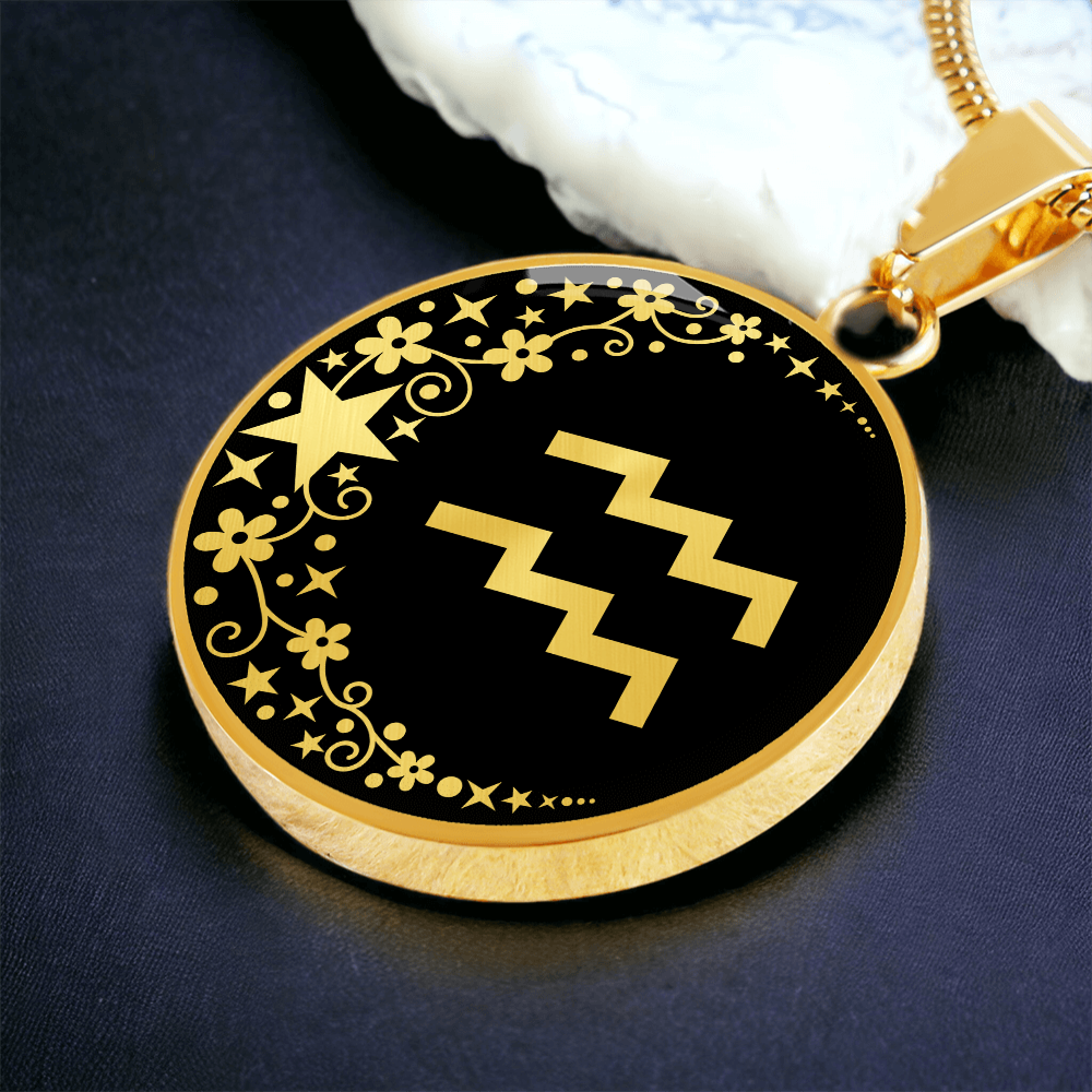 Aquarius Zodiac Pendant Necklace