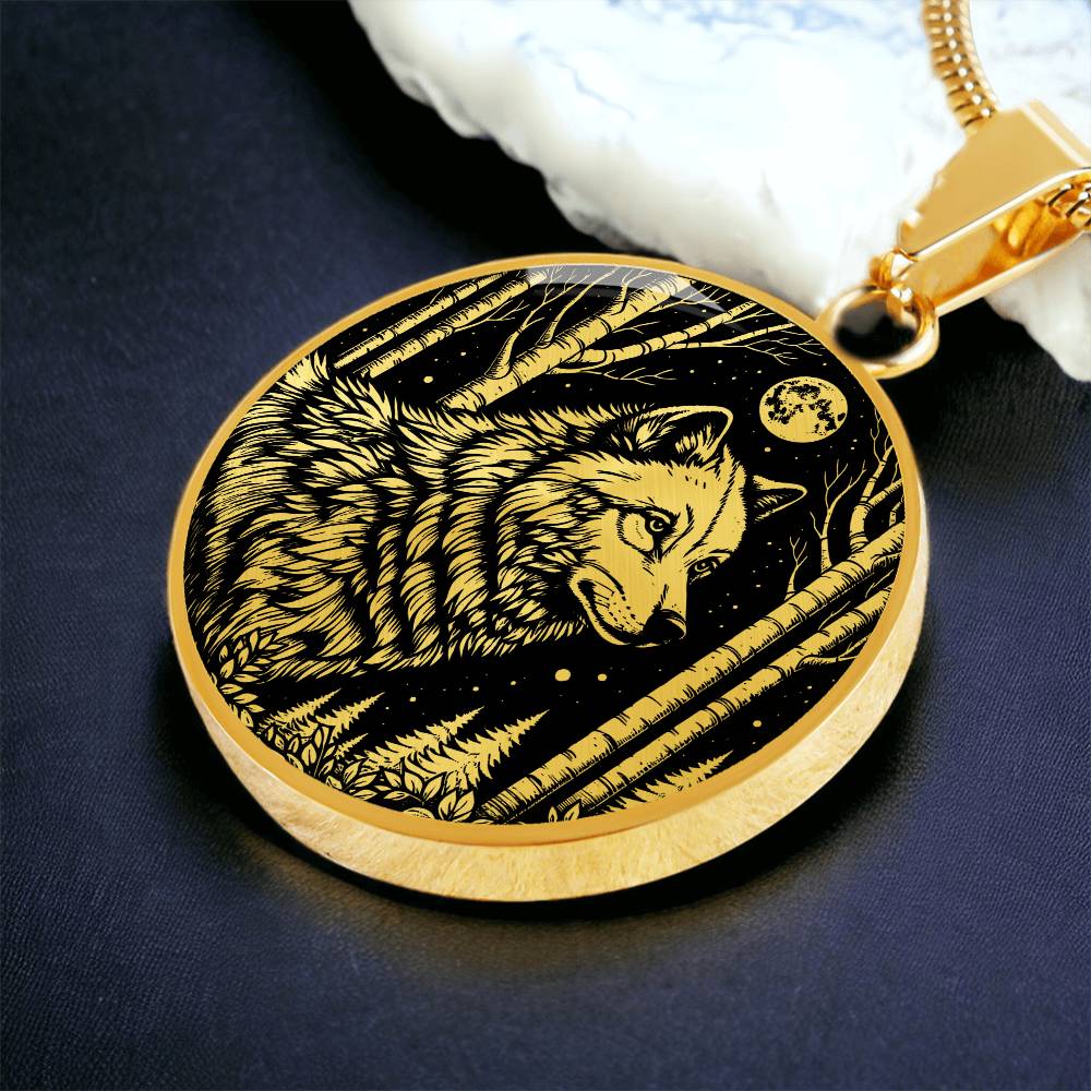 Silver Wolf Necklace - Wolf Pendant Gold - Spirit Animal Jewelry For Her or Him - Lunar New Year of the Dog Necklace - Wolf Charm Necklace
