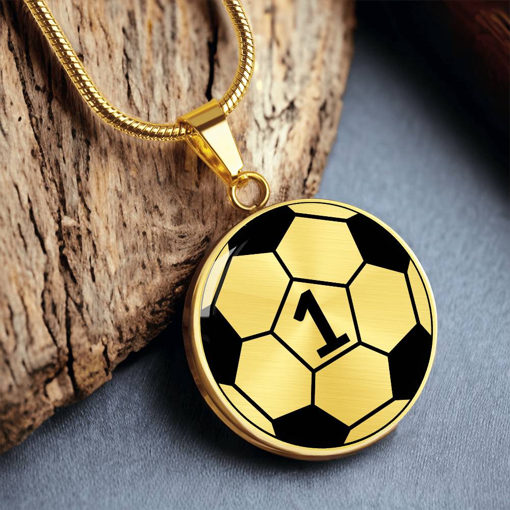 Soccer Necklace Gold - Silver Soccer Ball Pendant - Football Necklace For Mom or Dad - Soccer Jewelry For Girl & Boy - Soccer Charm Necklace