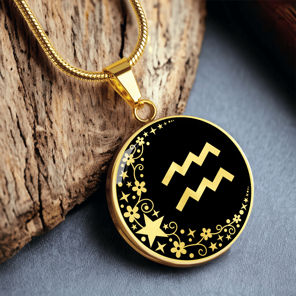 Aquarius Zodiac Pendant Necklace