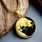 Cat Yin Yang Necklace - Silver Yin Yang Pendant Men & Women - Cat Jewelry Gold Charm - Ying Yang Cat Pendant - Cat Gift For Her or Him