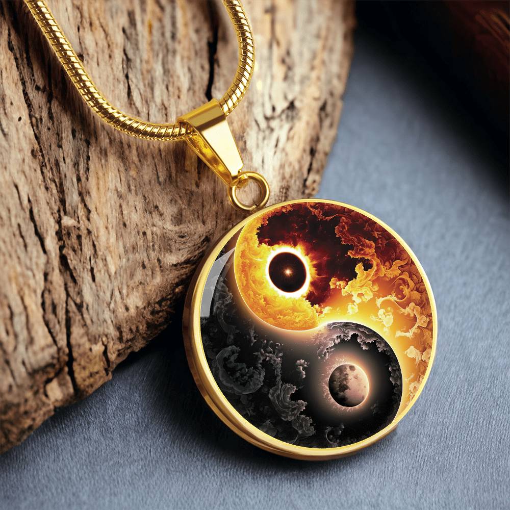 Sun and Moon Yin Yang Necklace