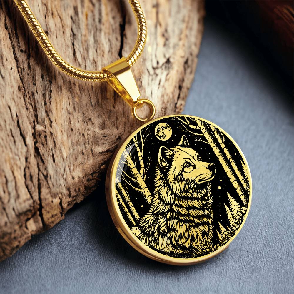 Silver Wolf Necklace - Wolf Pendant Gold - Spirit Animal Jewelry For Her or Him - Lunar New Year of the Dog Necklace - Wolf Charm Necklace