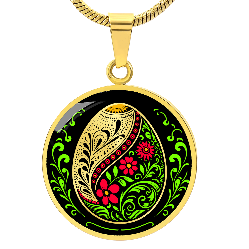 Easter Egg Necklace Red