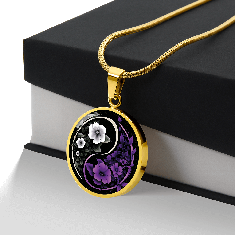 Violet Yin Yang Necklace