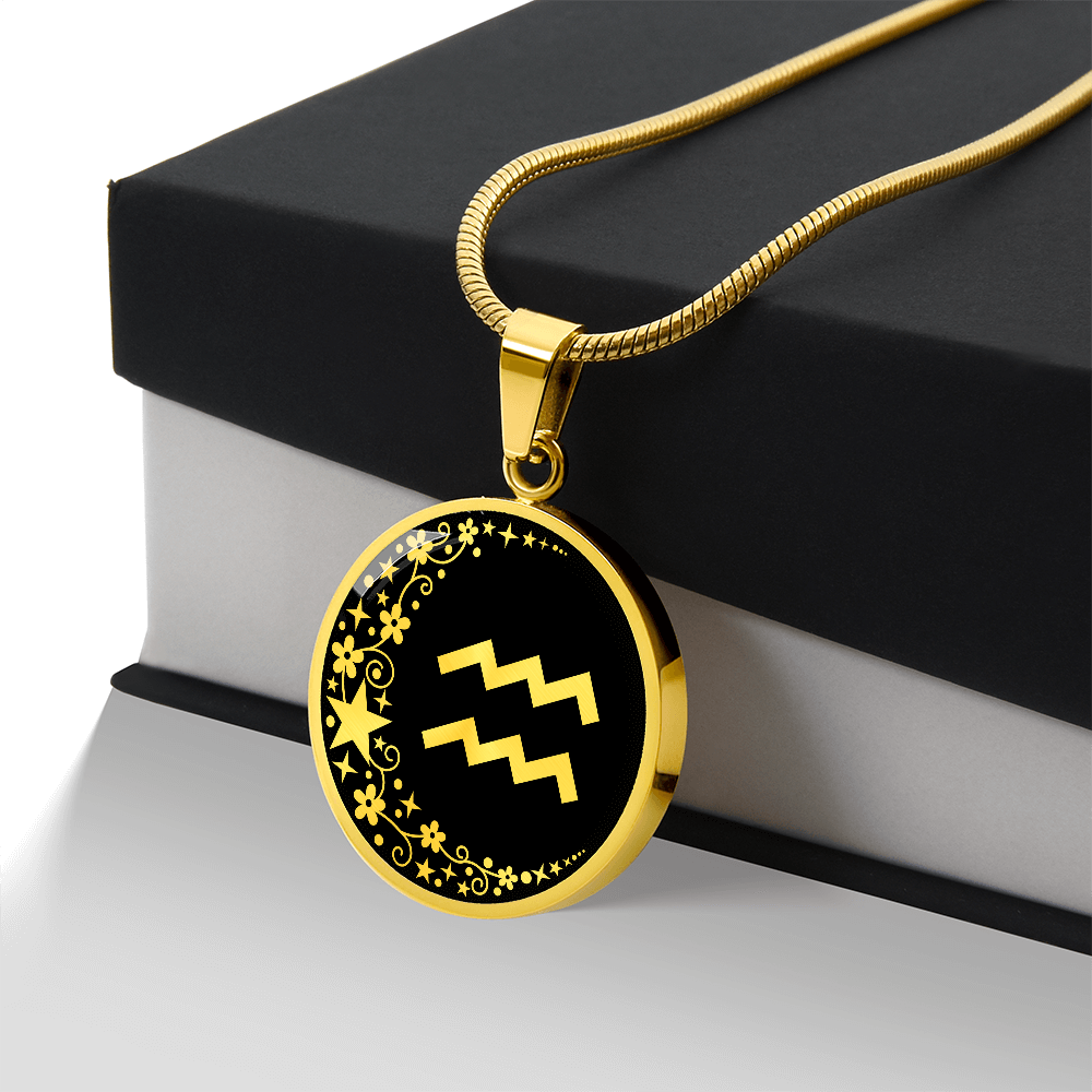 Aquarius Zodiac Pendant Necklace