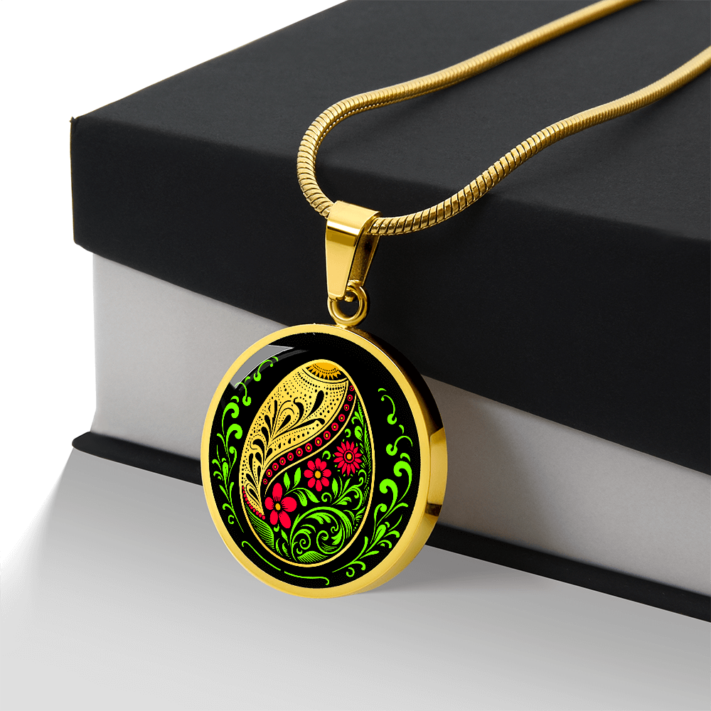 Easter Egg Necklace Red