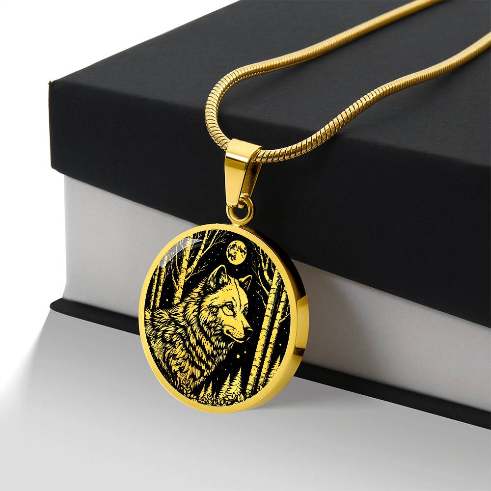 Silver Wolf Necklace - Wolf Pendant Gold - Spirit Animal Jewelry For Her or Him - Lunar New Year of the Dog Necklace - Wolf Charm Necklace
