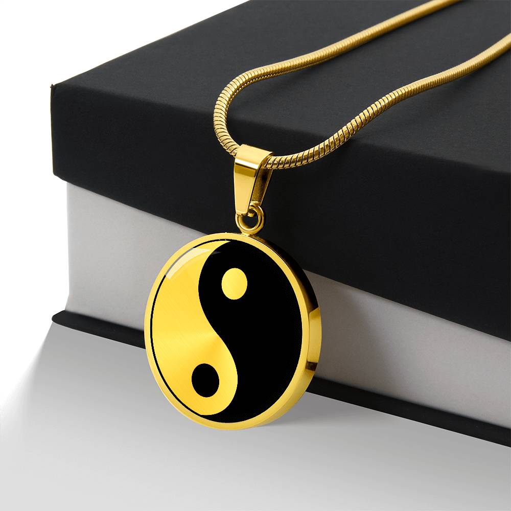 Yin Yang Necklace, Gold Yin Yang Pendant, Yin and Yang Jewelry, Spiritual Jewelry, Chinese Balance Necklace,