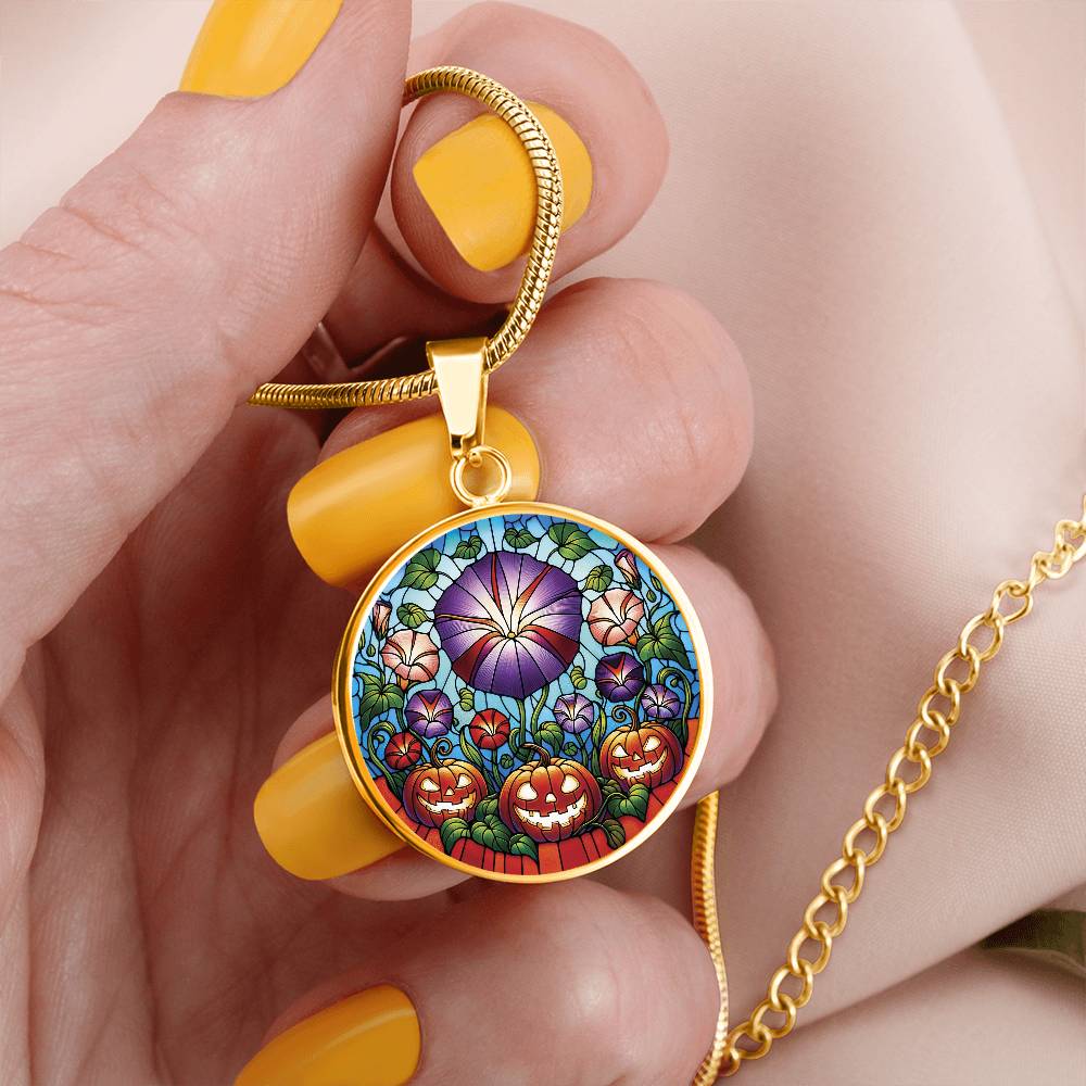 Halloween Morning Glory Necklace