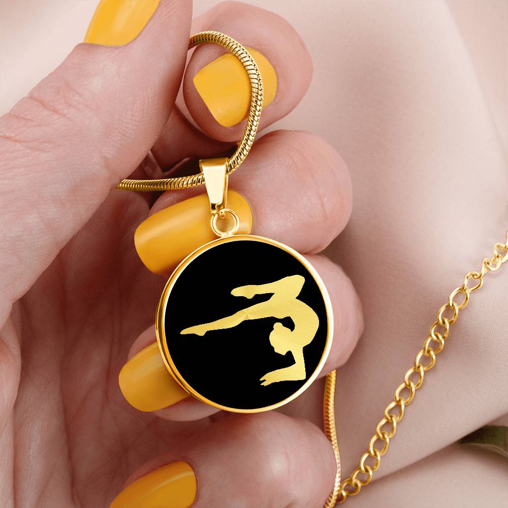 Retro Gymnastics Necklace Gymnast Pendant
