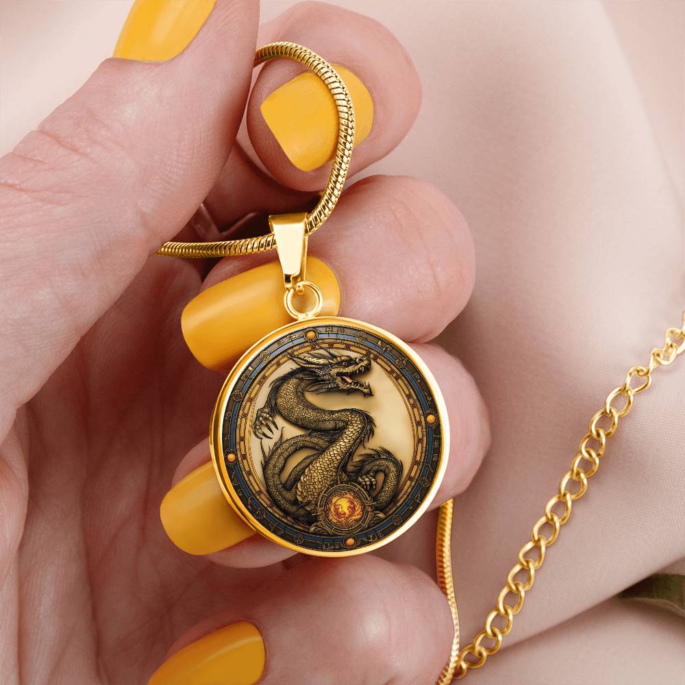 Engraved Dragon Necklace