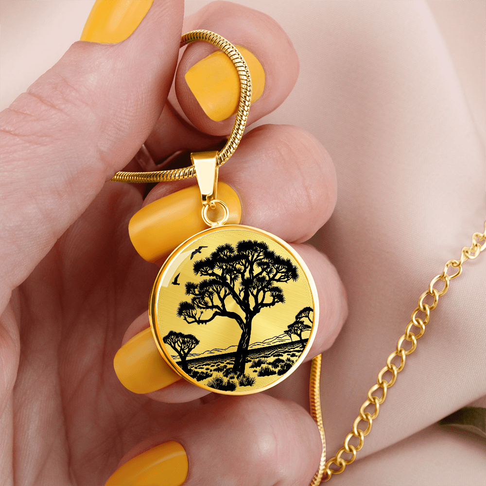 Joshua Tree Necklace - Silver Nature Jewelry Gift For Her & Him - Gold National Park Pendant Necklace