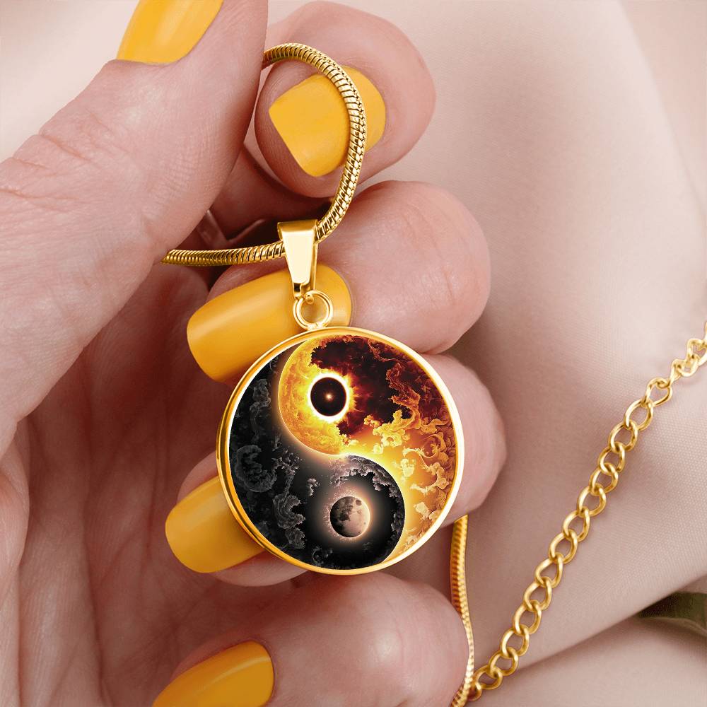 Sun and Moon Yin Yang Necklace