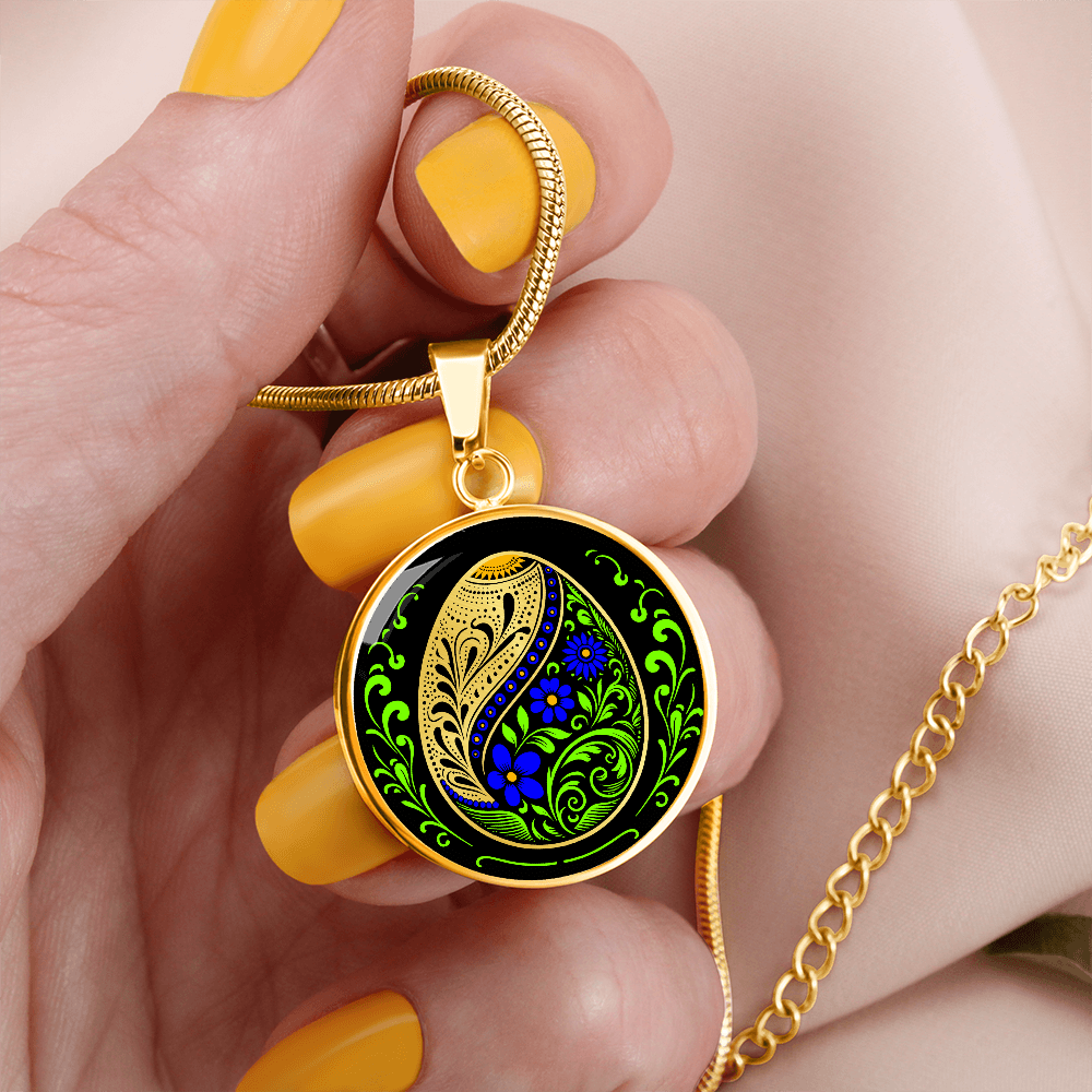 Easter Egg Necklace Blue