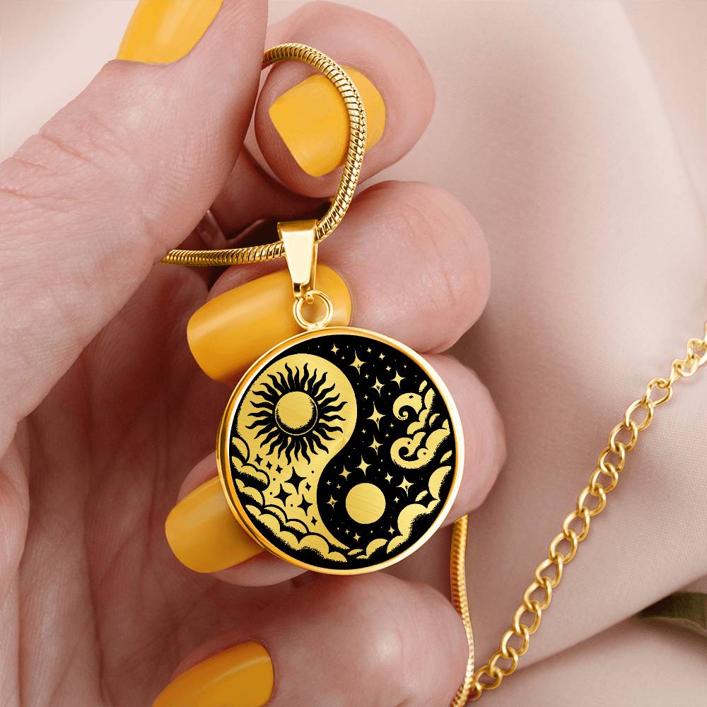 Sun and Moon Necklace, Yin Yang Jewelry