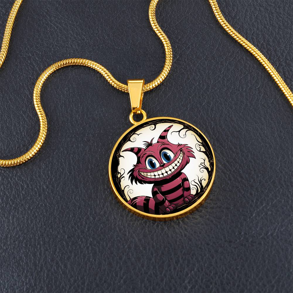 Cheshire Cat Necklace For Women or Men - Personalized Cheshire Cat Pendant Necklace For Her or Him - Cheshire Cat Jewelry Gift For Halloween