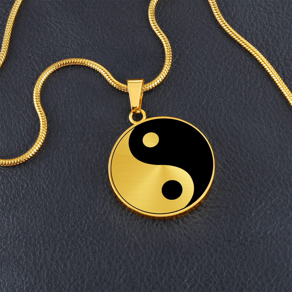 Yin Yang Necklace, Gold Yin Yang Pendant, Yin and Yang Jewelry, Spiritual Jewelry, Chinese Balance Necklace,