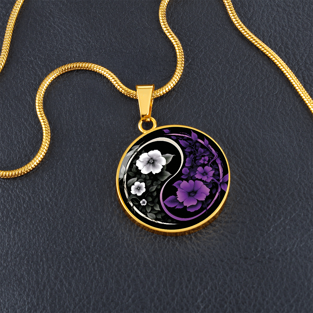 Violet Yin Yang Necklace