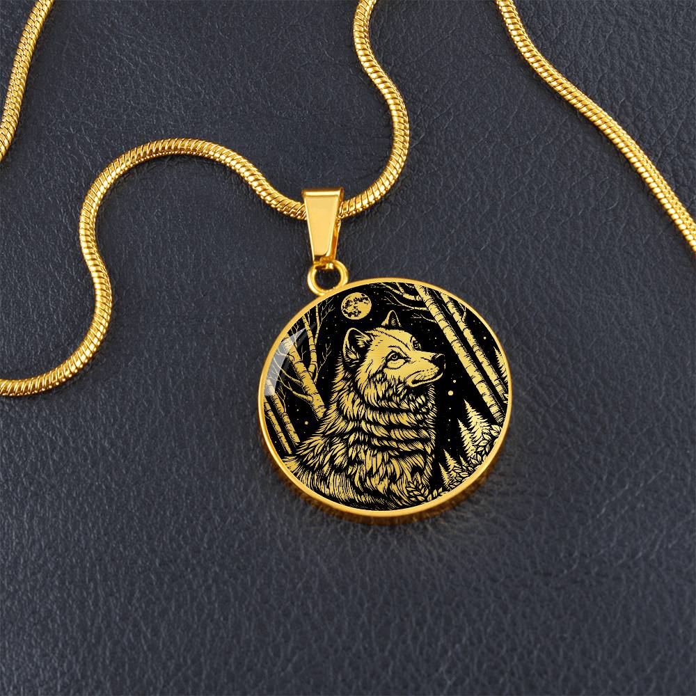 Silver Wolf Necklace - Wolf Pendant Gold - Spirit Animal Jewelry For Her or Him - Lunar New Year of the Dog Necklace - Wolf Charm Necklace