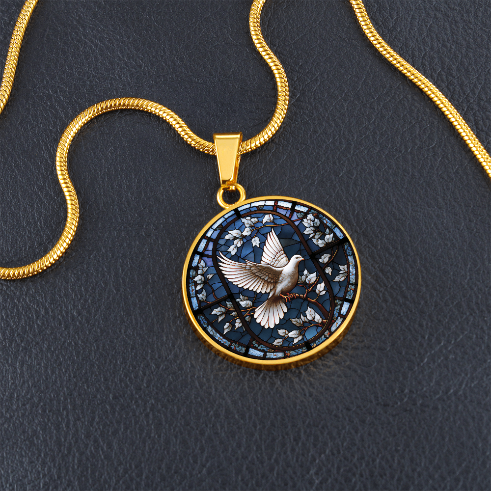 White Dove Necklace, Personalized Bird Jewelry, Engravable Animal Spirit Companion Charm Pendant, Gold Bird Lover Gift for Her or Him