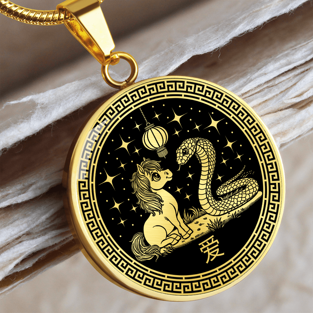 Year of the Horse Necklace Chinese Zodiac Pendant Jewelry