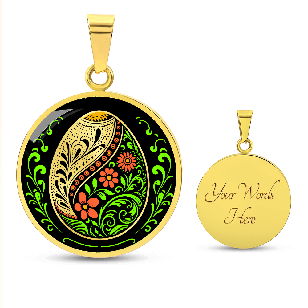 Easter Egg Necklace Orange