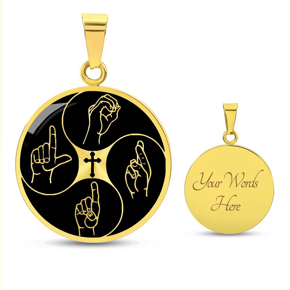 Christian Cross LORD Necklace