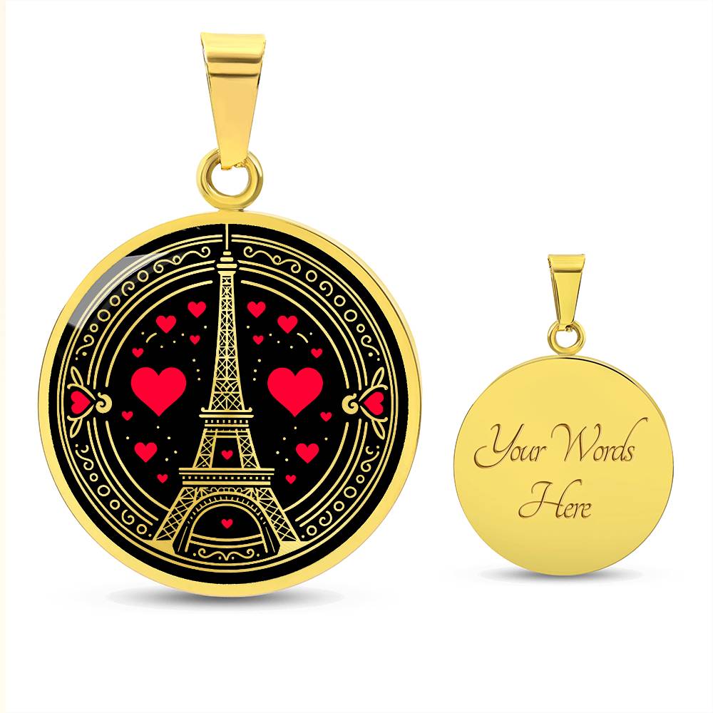 Eiffel Tower Engraved Necklace