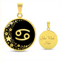 Cancer Zodiac Pendant Necklace