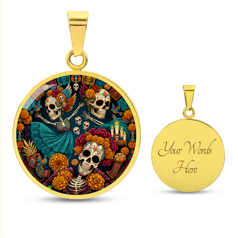 Day of the Dead Necklace - Día de los Muertos Pendant Jewelry