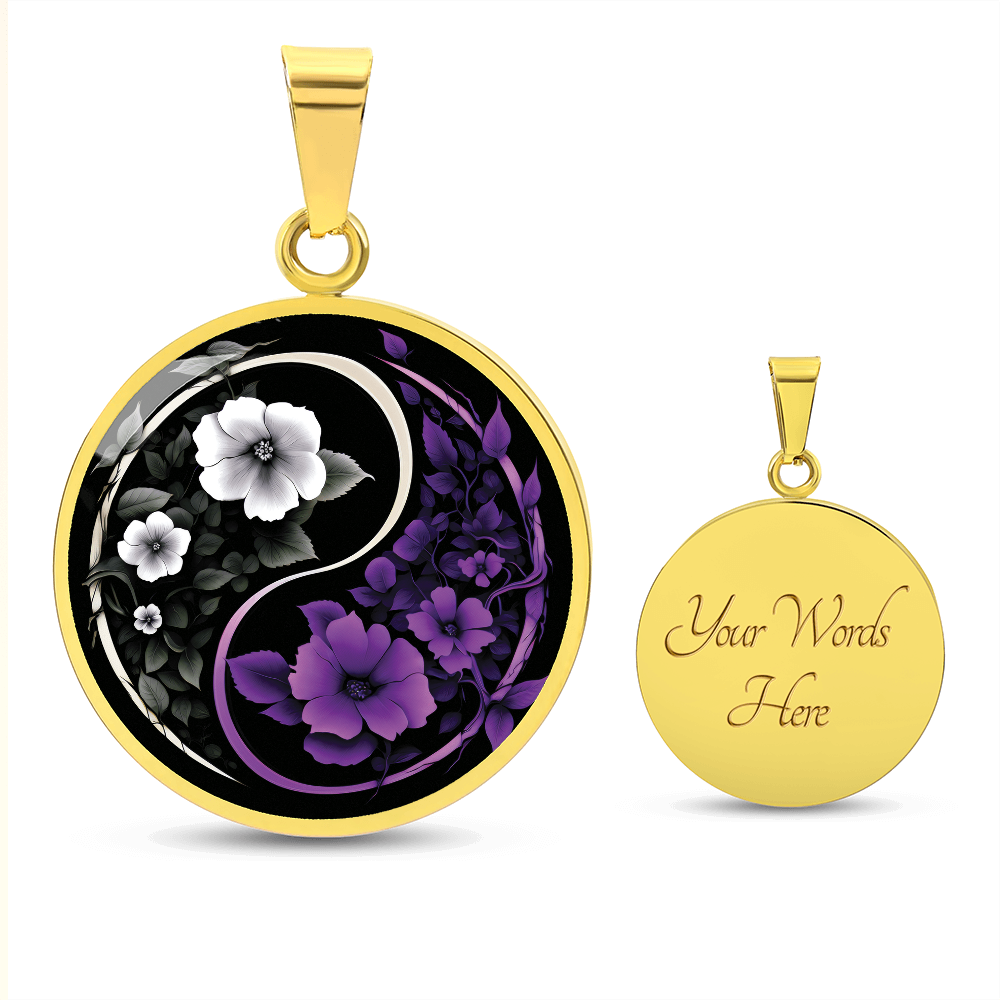 Violet Yin Yang Necklace