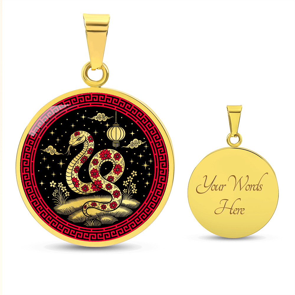 Snake Necklace - Chinese Zodiac Charm Pendant
