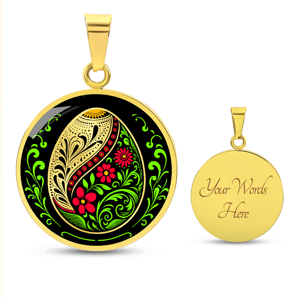 Easter Egg Necklace Red