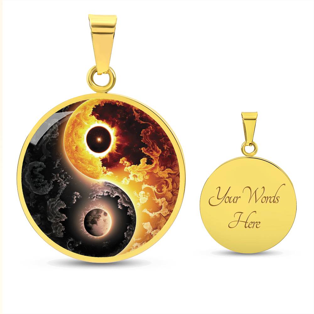 Sun and Moon Yin Yang Necklace