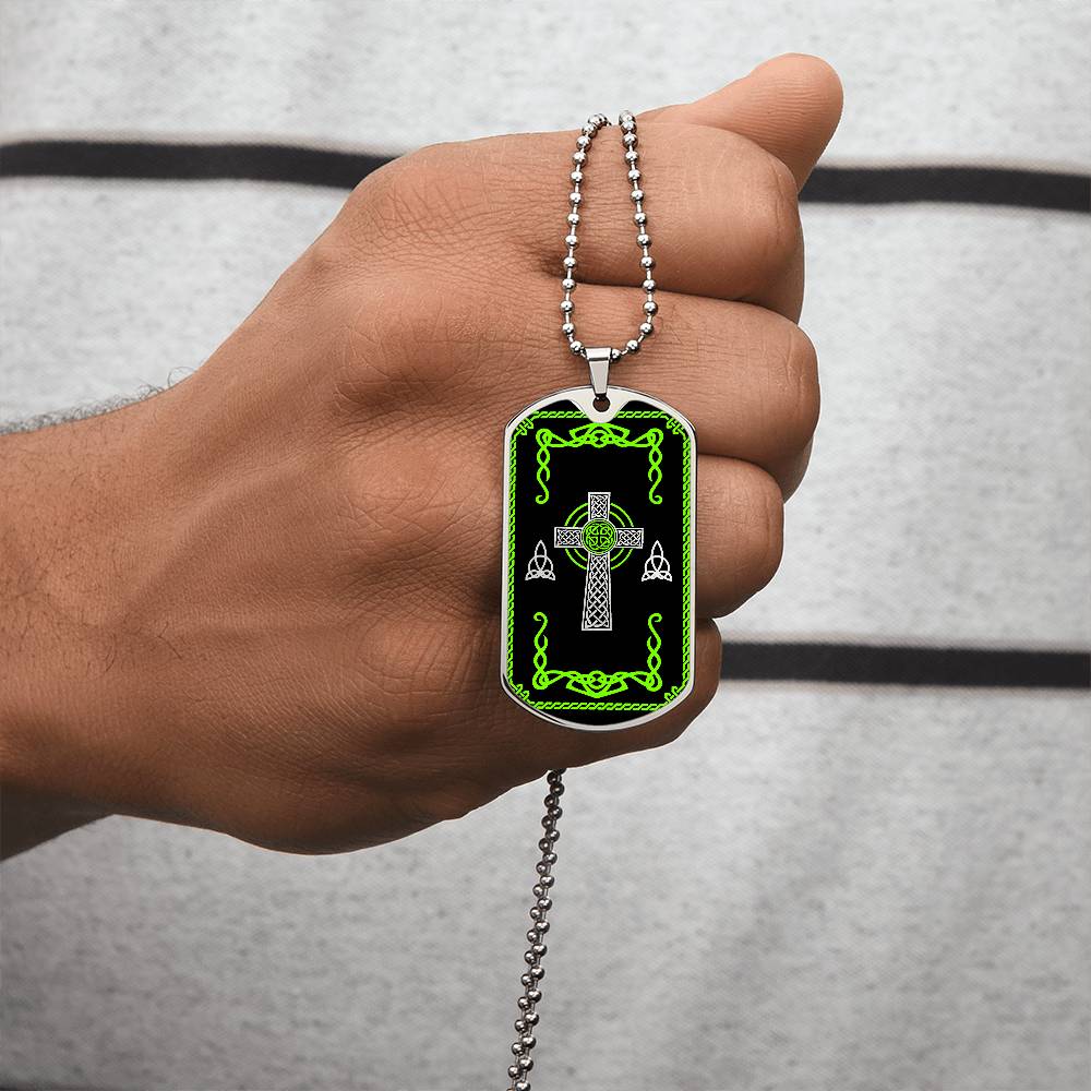 Mens Celtic Necklace, Celtic Cross Necklace, Trinity Knot Necklace, Christian Cross Pendant, Irish Jewelry, Protection Necklace, Viking gift