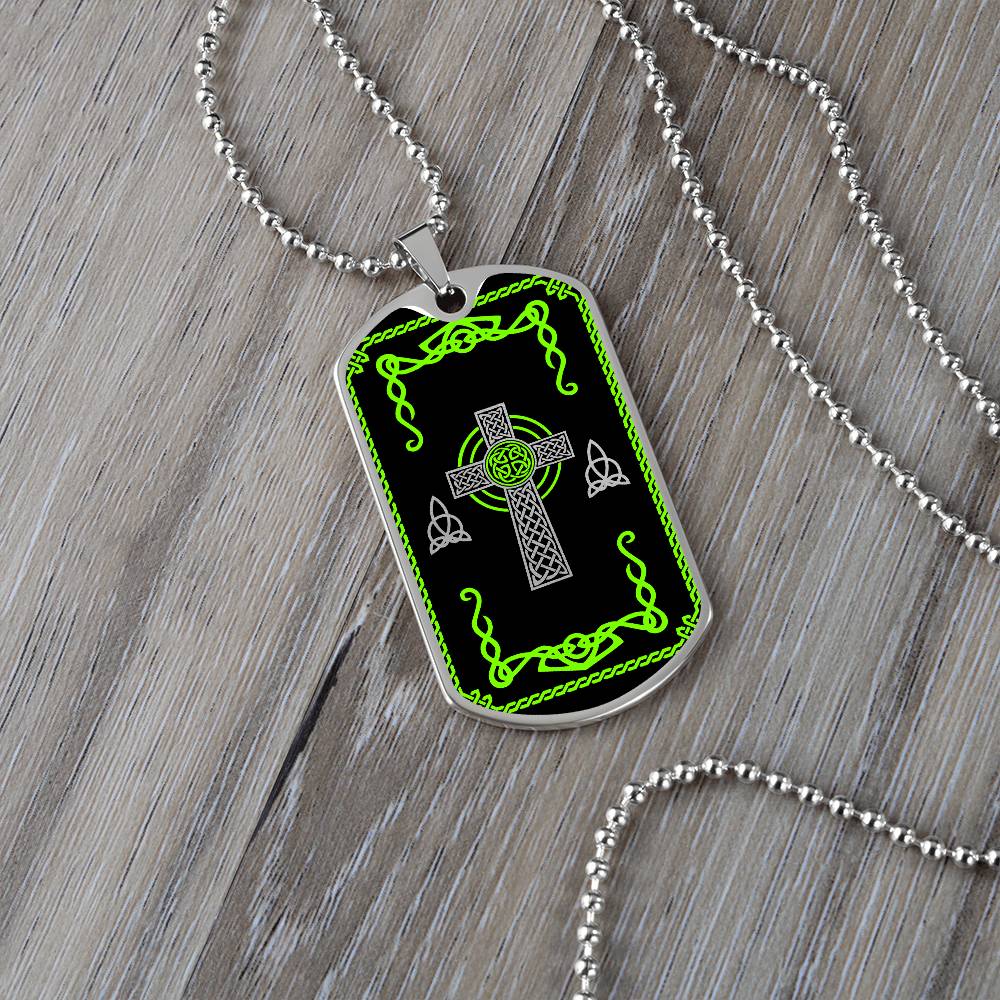 Mens Celtic Necklace, Celtic Cross Necklace, Trinity Knot Necklace, Christian Cross Pendant, Irish Jewelry, Protection Necklace, Viking gift