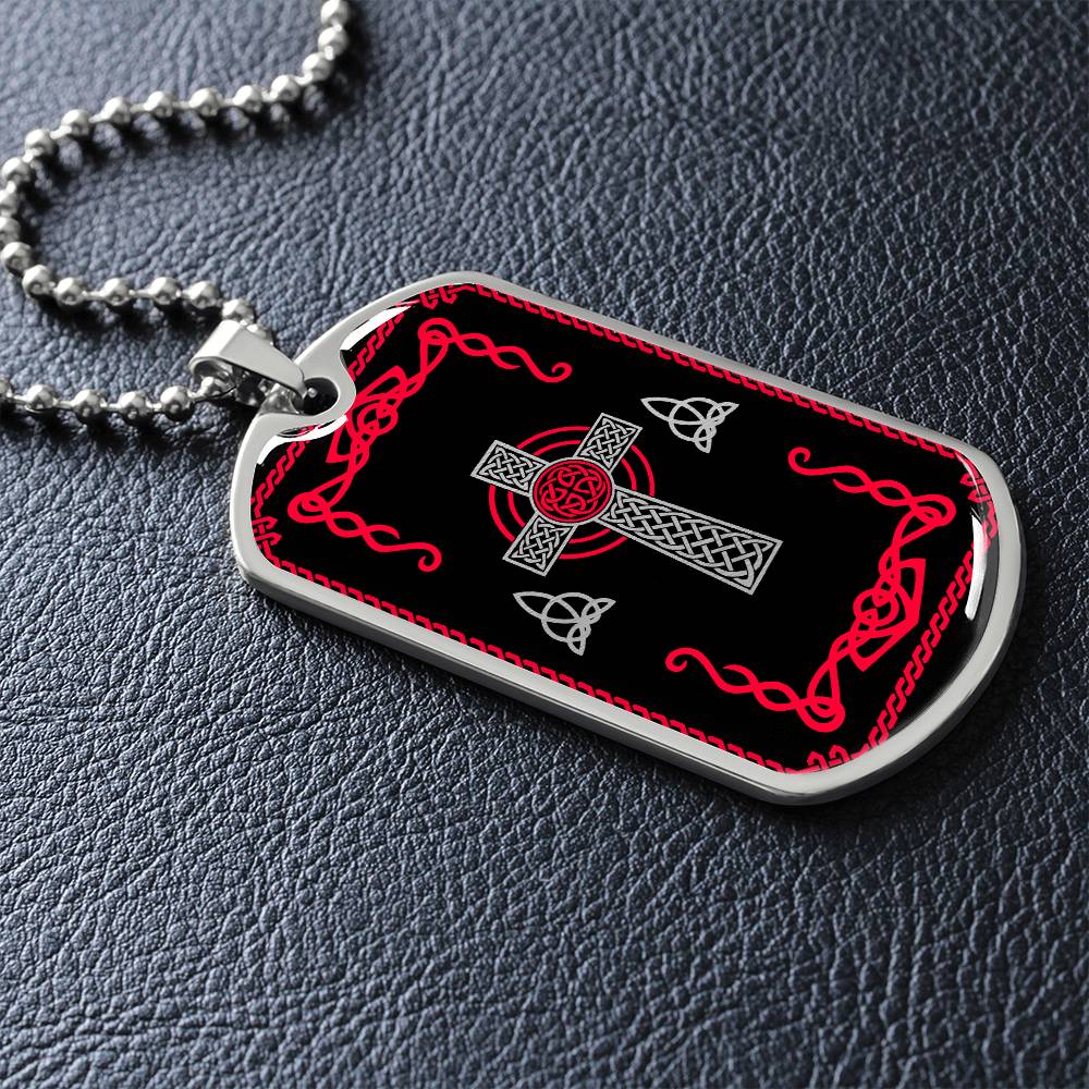 Mens Celtic Necklace, Celtic Cross Necklace, Trinity Knot Necklace, Christian Cross Pendant, Irish Jewelry, Protection Necklace, Viking gift