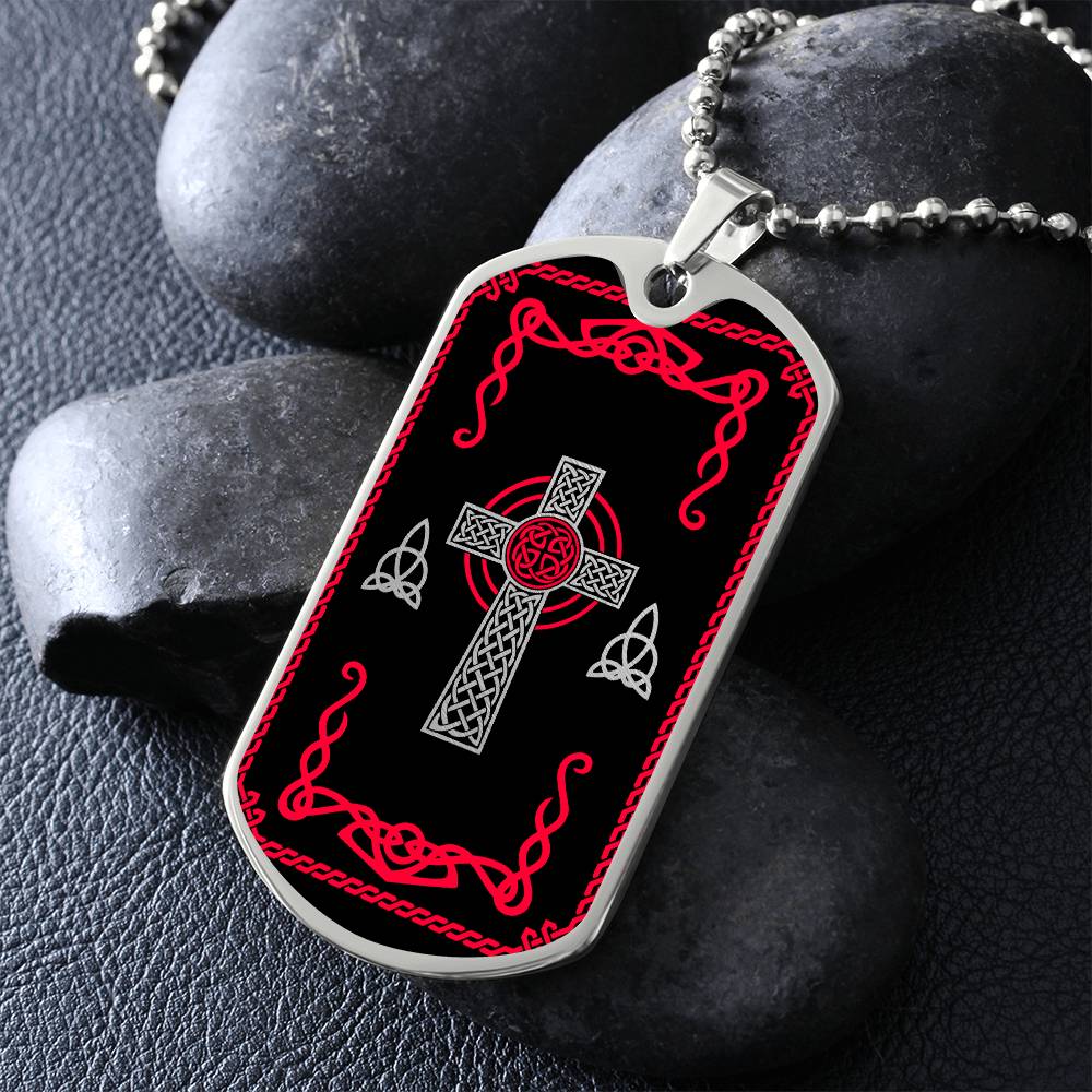 Mens Celtic Necklace, Celtic Cross Necklace, Trinity Knot Necklace, Christian Cross Pendant, Irish Jewelry, Protection Necklace, Viking gift