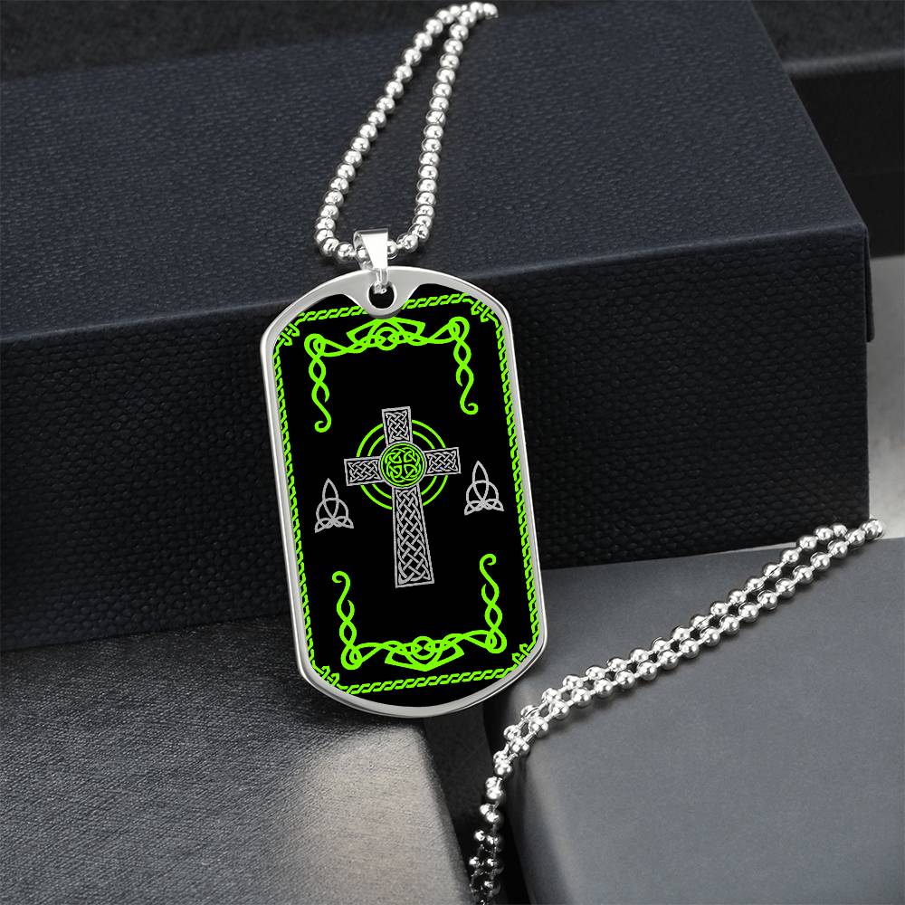 Mens Celtic Necklace, Celtic Cross Necklace, Trinity Knot Necklace, Christian Cross Pendant, Irish Jewelry, Protection Necklace, Viking gift