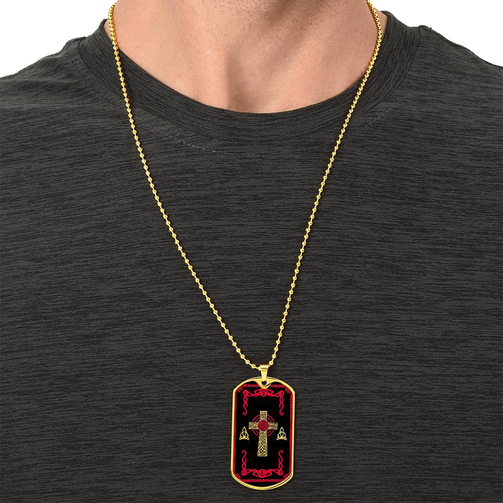 Mens Celtic Necklace, Celtic Cross Necklace, Trinity Knot Necklace, Christian Cross Pendant, Irish Jewelry, Protection Necklace, Viking gift